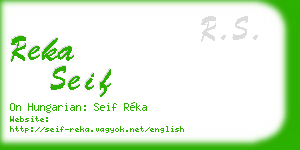 reka seif business card